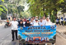 Meriahkan Milad DMI dan Gebyar Muharram, Pengurus Masjid LDII Petojo Utara Ikuti Jalan Sehat